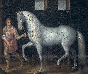 Jacob de Gheyn II Spanish Warhorse captured at the Battle of Nieuwpoort. oil on canvas